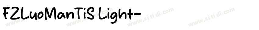 FZLuoManTiS Light字体转换
